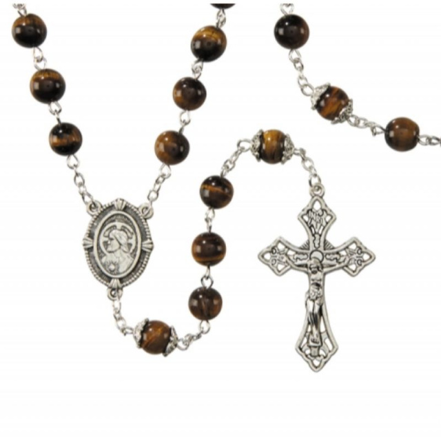 Father's Day Rosary Tiger's Eye
